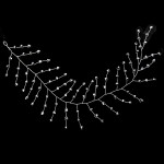 Accesoriu modern pentru decor par WED64 Argintiu cu cristale de 35cm - Hematite Accesoriu modern pentru decor par WED64 Argintiu cu cristale de 35cm - Hematite